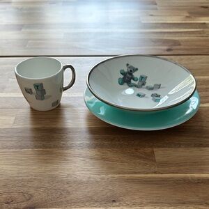 Tiffany & Co Children's Dish Set with Bear and Blocks